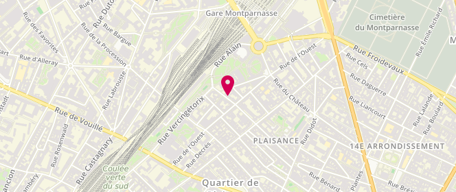 Plan de ROUSSELET-VINCENT Thierry, 68 Rue Pernety, 75014 Paris