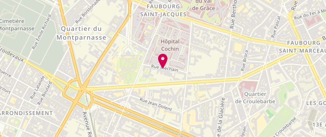 Plan de KHALFALLAH Mansour, 15 Rue Méchain, 75014 Paris