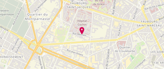 Plan de DELCOMBRE Florian, 9 Rue Mechain, 75014 Paris