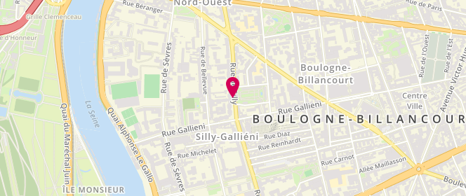 Plan de PARTOUCHE Bethsabee, 76 Rue de Silly, 92100 Boulogne-Billancourt