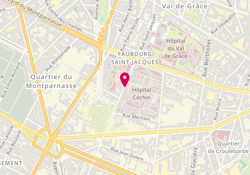 Plan de KHOUDI Radhia, 27 Rue du Faubourg Saint Jacques, 75014 Paris