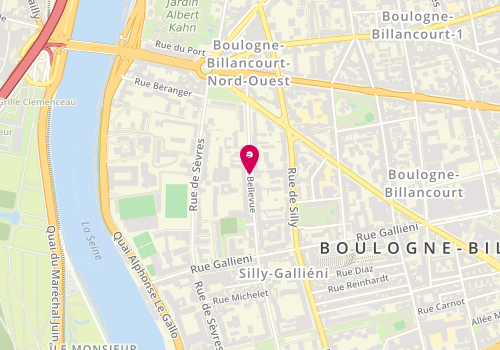 Plan de SOUCHAL-DELACOUR Isabelle, 38 Rue de Bellevue, 92100 Boulogne-Billancourt