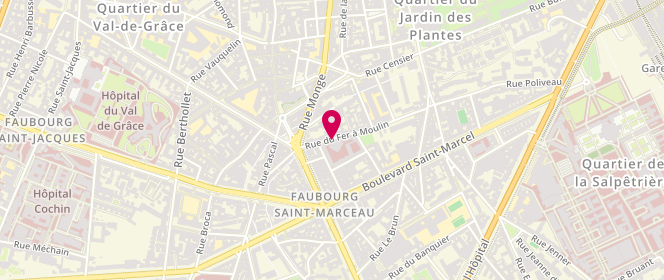 Plan de CLOPPET-FONTAINE Anaïs, 33 Rue du Fer A Moulin, 75005 Paris
