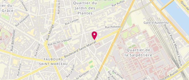 Plan de GUGLIELMETTI Yves, 36 Boulevard Saint Marcel, 75005 Paris