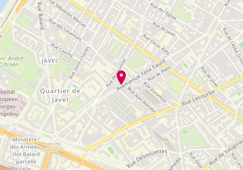 Plan de MIHOUBI BOUVIER Fadila, 80 Avenue Felix Faure, 75015 Paris