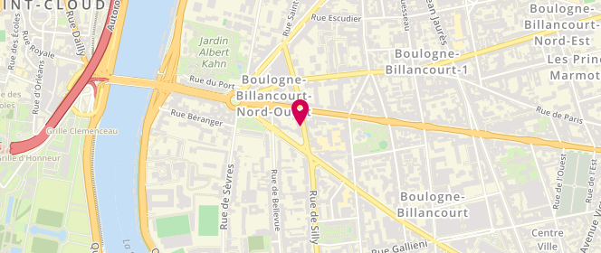 Plan de DE JERPHANION Nicolas, 22 Rue de Silly, 92100 Boulogne-Billancourt