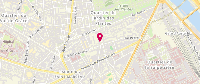 Plan de THERON Jacques, 19 Rue Geoffroy Saint Hilaire, 75005 Paris