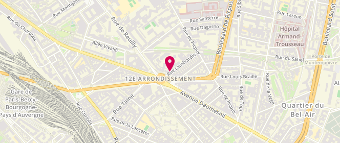 Plan de BARTHOD Gwladys, 3 Rue Lamblardie, 75012 Paris