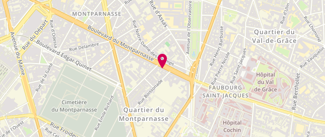 Plan de CHANTEAU Marie, 150 Boulevard du Montparnasse, 75014 Paris