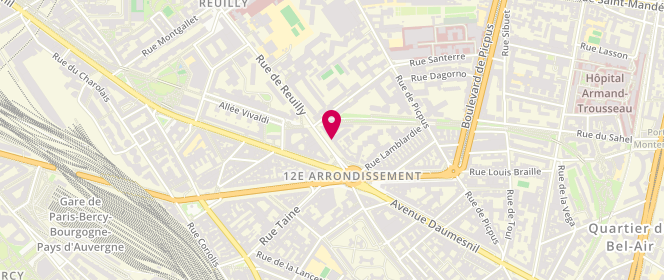 Plan de BERRADA Saloua, 123 Rue de Reuilly, 75012 Paris