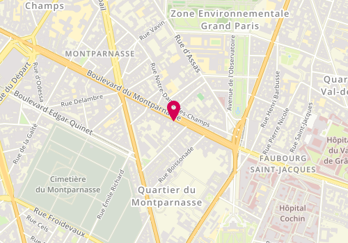 Plan de TAZARTES Michel, 142 Boulevard du Montparnasse, 75014 Paris