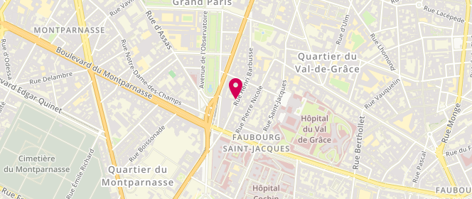 Plan de JANODY Patricia, 44 Rue Henri Barbusse, 75005 Paris