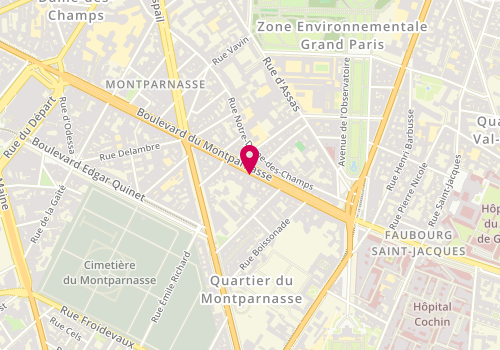 Plan de MONIN Patrice, 138 Boulevard du Montparnasse, 75014 Paris