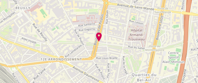 Plan de MAUVISSEAU Pascal, 30 Boulevard de Picpus, 75012 Paris