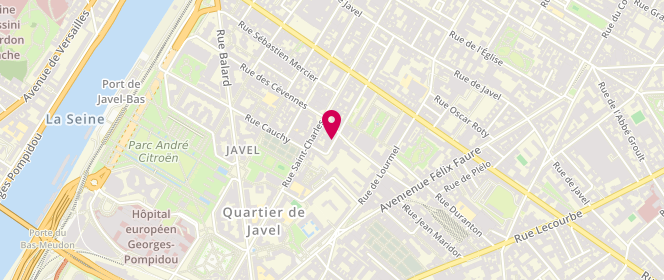 Plan de DUVILLIER Amélie, 48 Rue Lacordaire, 75015 Paris