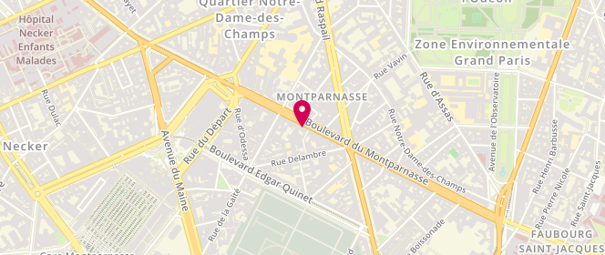 Plan de CHOLLET Robert, 96 Boulevard du Montparnasse, 75014 Paris
