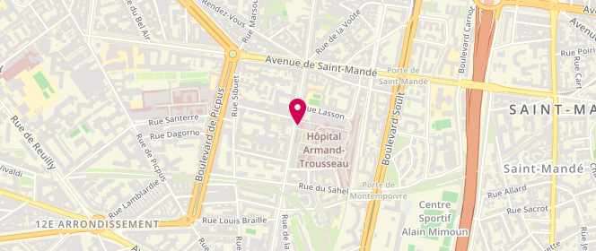 Plan de AVOINE Julie, 26 Avenue du Dr Arnold Netter, 75012 Paris