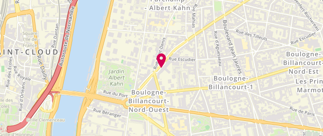 Plan de GRANDJEAN Nathalie, 127 Avenue Jean Baptiste Clément, 92100 Boulogne-Billancourt