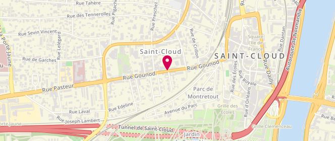 Plan de PANTHIER Jean-Noël, 18 Rue Gounod, 92210 Saint-Cloud