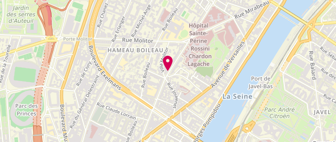 Plan de MIHOUBI BOUVIER Fadila, 46 Rue Chardon Lagache, 75016 Paris