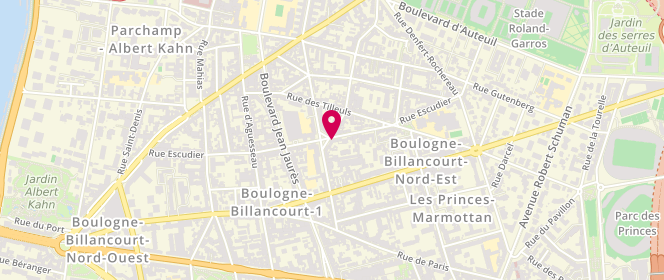 Plan de NOVIC Annie, 54 Rue Escudier, 92100 Boulogne-Billancourt