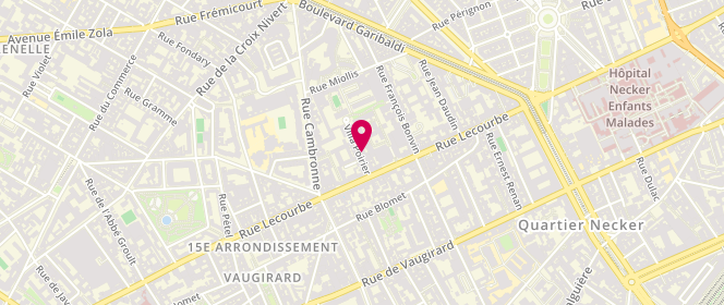 Plan de ABITBOL-STERNBERG Yaël, 4 Villa Poirier, 75015 Paris