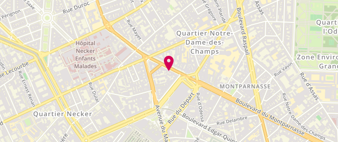 Plan de MOUSSALEM Thérèse, 56 Boulevard du Montparnasse, 75015 Paris