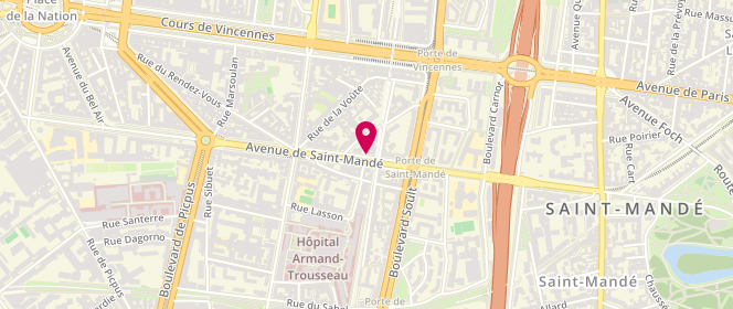 Plan de VALLON Xavier, 95 Avenue de Saint Mandé, 75012 Paris