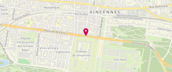 Plan de DUREL Olivier, 16 Avenue de Paris, 94300 Vincennes