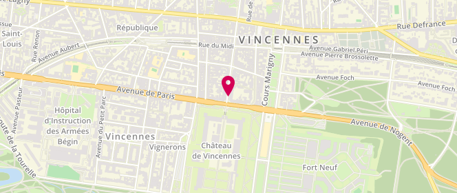 Plan de JACKS-NABET Claudine, 2 Avenue du Chateau, 94300 Vincennes