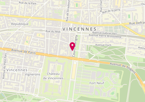 Plan de COURTADE-BROUARD Sandrine, 13 Cours Marigny, 94300 Vincennes