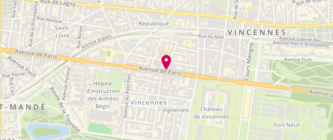 Plan de HOZE Michel, 56 Avenue de Paris, 94300 Vincennes