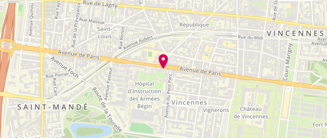 Plan de GUENIER Laurent, 59 Avenue de Paris, 94300 Vincennes