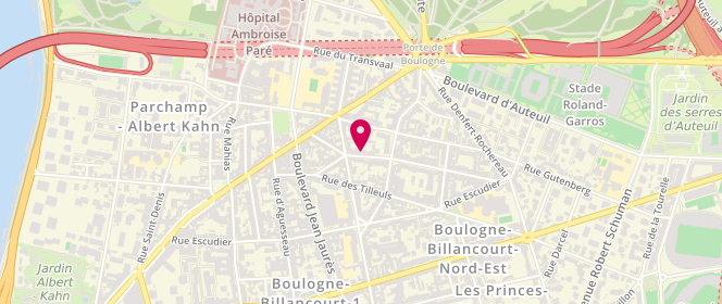 Plan de PEUGEOT-BACOURT Véronique, 5 Rue Vauthier, 92100 Boulogne-Billancourt
