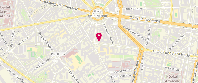 Plan de TOLEDANO Cécile, 5 Bis Avenue de Saint Mandé, 75012 Paris