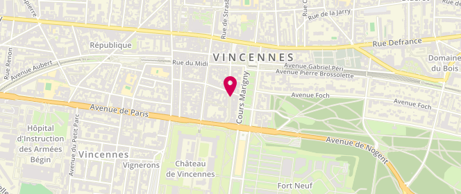 Plan de POUCHAIN Aurélie, 30 Rue Raymond du Temple, 94300 Vincennes