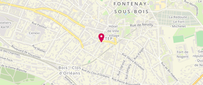 Plan de CHAZOUILLERES Anne-Françoise, 1 Rue de l'Audience, 94120 Fontenay-sous-Bois