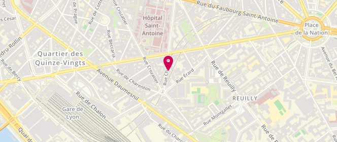 Plan de ZEITOUN Bernard, 12 Rue Chaligny, 75012 Paris
