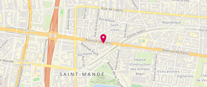 Plan de GRATEAU Christine, 101 Avenue de Paris, 94160 Saint-Mandé