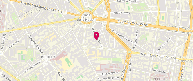 Plan de JAULMES Yves, 11 Avenue du Bel Air, 75012 Paris