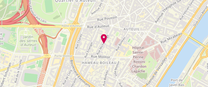 Plan de AUGEY Dominique, 19 Rue Michel Ange, 75016 Paris
