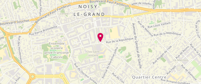 Plan de MEUNIER-FADEL Sylvie, 23 Rue de la Republique, 93160 Noisy-le-Grand