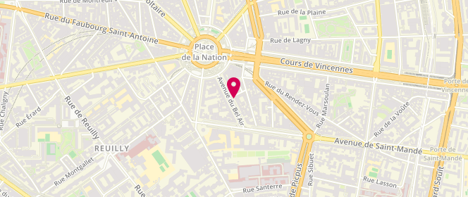 Plan de COHEN-SORS Brigitte, 18 Avenue du Bel Air, 75012 Paris