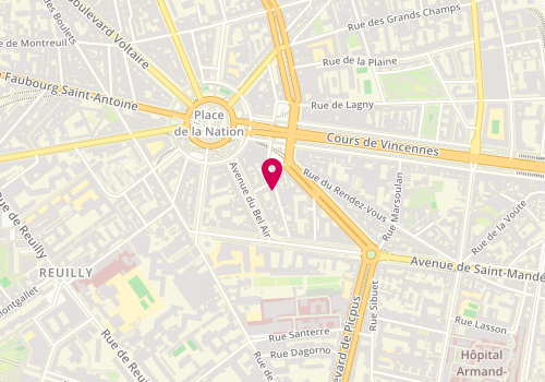 Plan de LAMRANI Mariem, 15 Rue des Colonnes du Trône, 75012 Paris