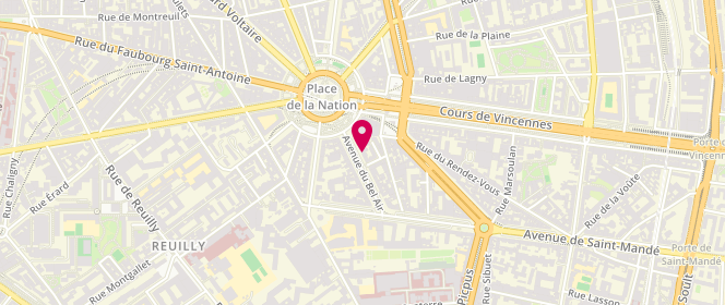 Plan de CHOTARD Philippe, 22 Avenue du Bel Air, 75012 Paris