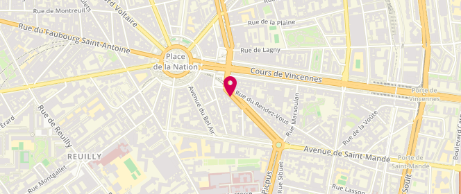 Plan de NAHAMA-ALLOUCHE Catherine, 71 Boulevard de Picpus, 75012 Paris