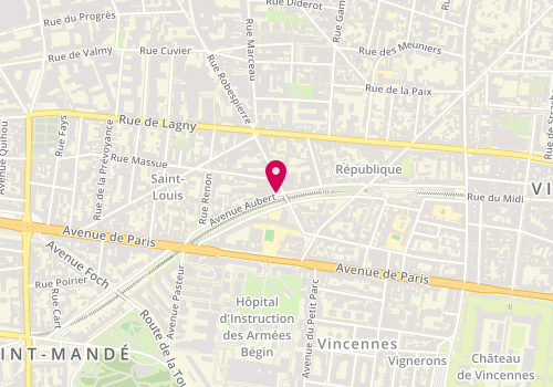 Plan de KHALIFA Yaël, 74 Avenue Aubert, 94300 Vincennes