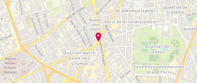 Plan de MONCHICOURT Dominique, 121 Rue de Rennes, 75006 Paris