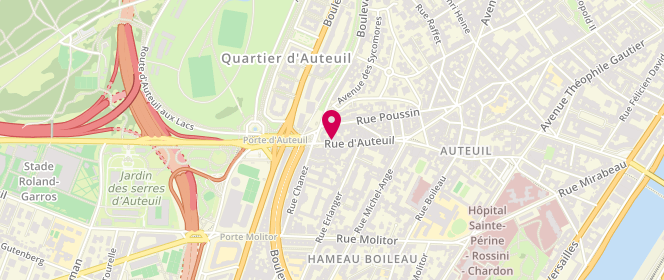 Plan de PELISSIER Sylviane, 72 Rue d'Auteuil, 75016 Paris