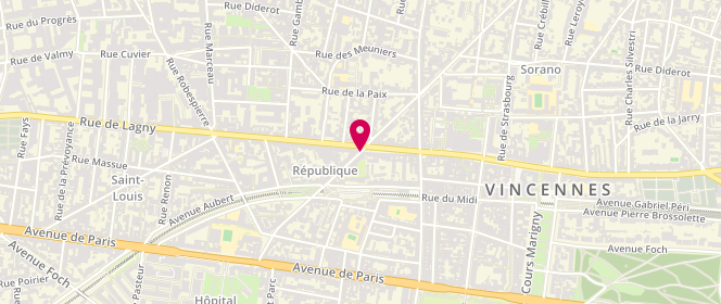 Plan de AMZALLAG Noémie, 38 Avenue de la République, 94300 Vincennes
